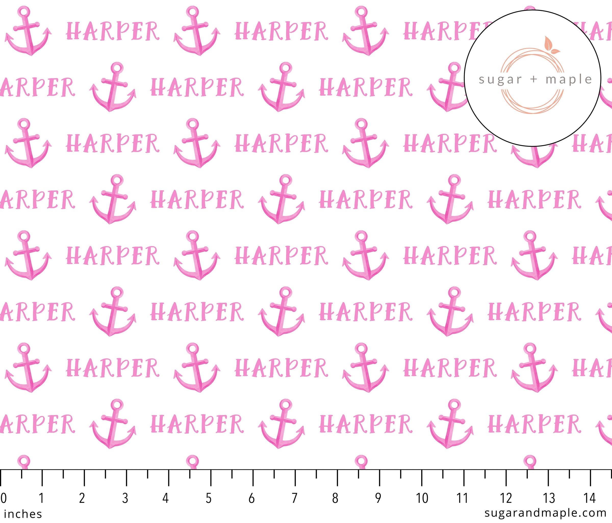 Sugar + Maple Plush Minky Fleece Personalized Blanket | Anchor