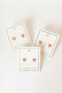 Screwback Stud Earrings - Baseball