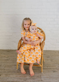 Ollie Jay Puffed Rosie Romper in Sunflower