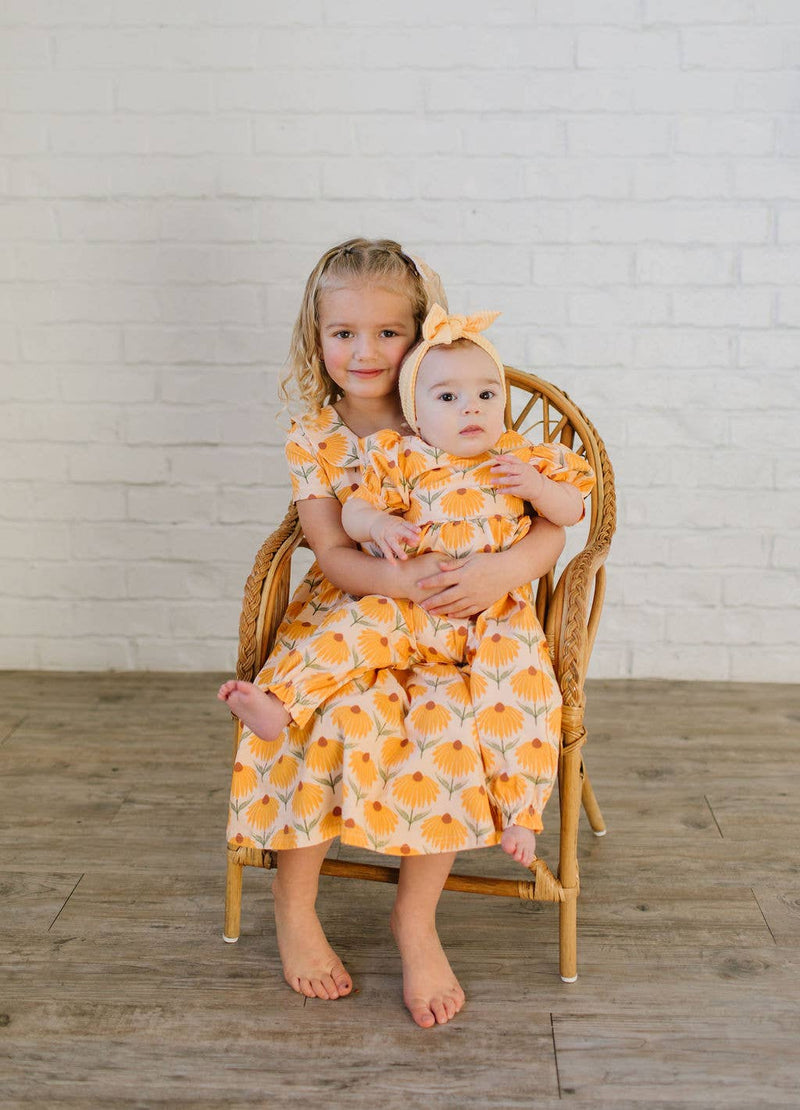 Ollie Jay Puffed Rosie Romper in Sunflower
