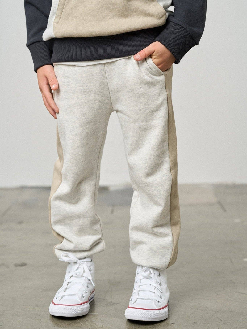 Side Stripe Jogger - Stone Grey