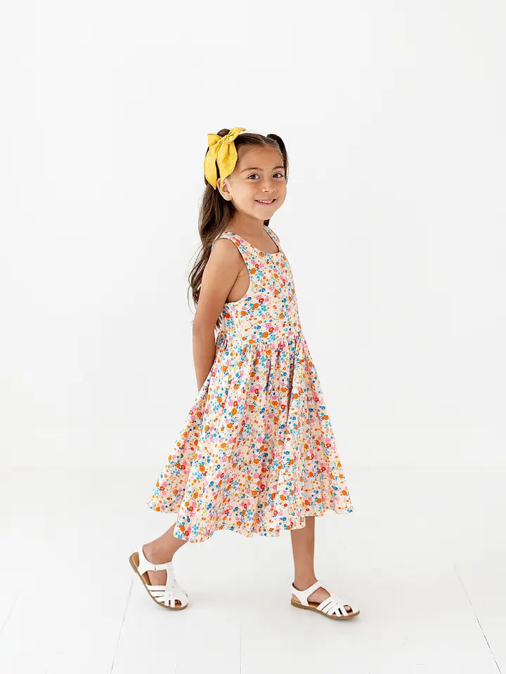 Charlotte Dress in Summer Blooms  | Pocket Twirl Dress