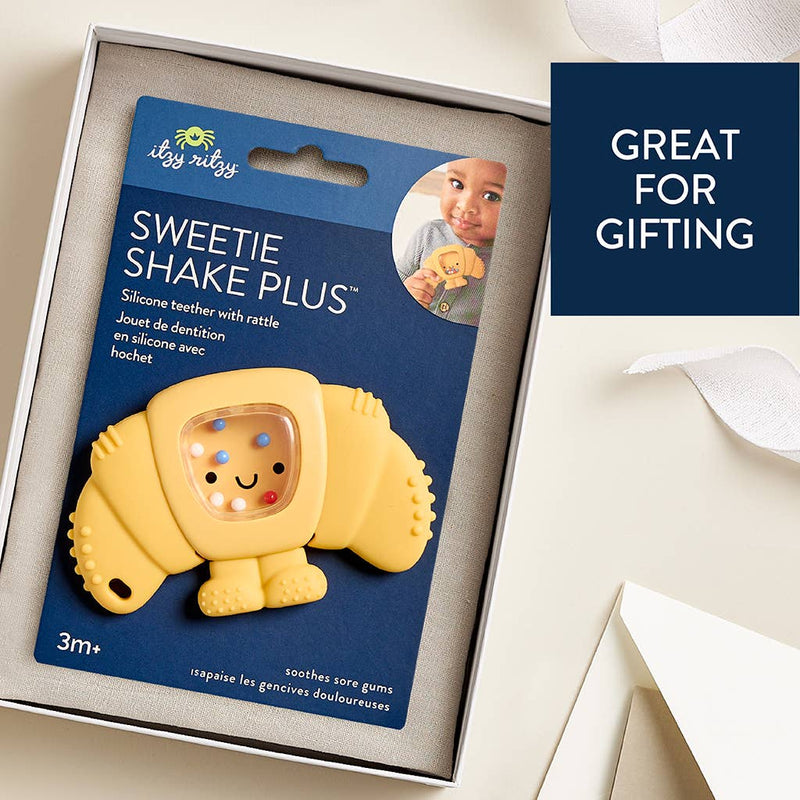 Sweetie Shake Plus™ - Teething + Rattle Toy: Croissant
