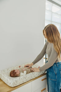 Premium Knit Diaper Changing Pad Cover - Jurassic Park Fossils