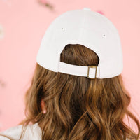 Sky Blue Floral Bow Patch Baseball Hat - Hair Accessories