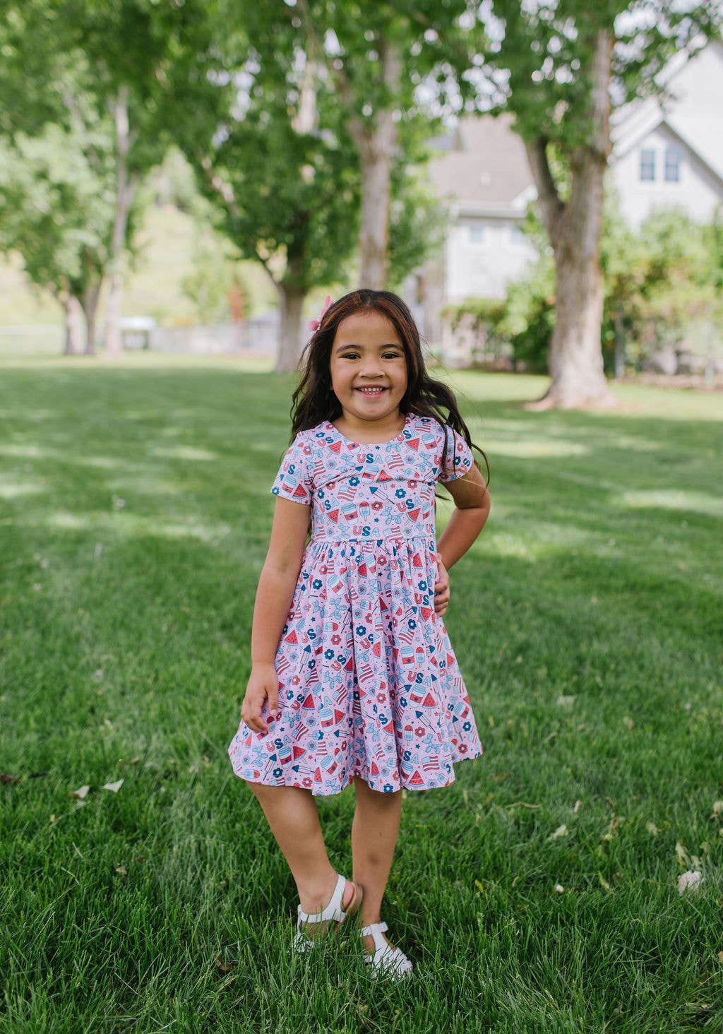 Classic Twirl Dress in Pink Celebration