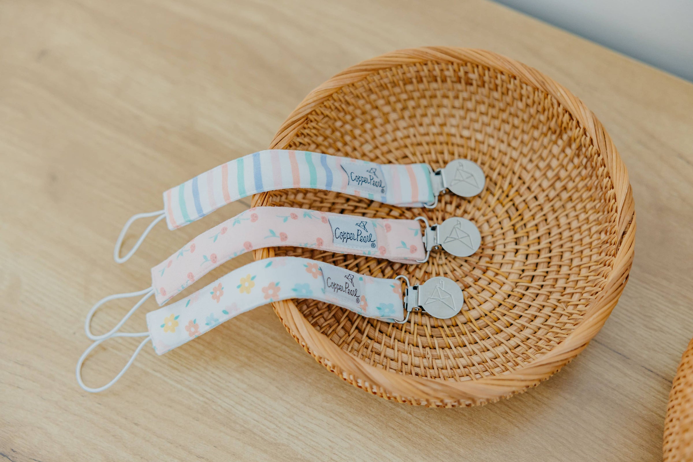 Copper Pearl Binky Clips |Cheery
