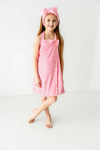 Plush Spa Wrap - Pink Leopard