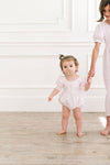 Puff Romper in Pink Picnic | Baby Bubble