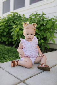 Betsy Bubble in Peach Of My Heart | Baby Onesie