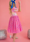 Diana Dress in Pink Confetti Lamé