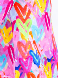 Preppy Goose Graffiti Hearts Plush Onesie