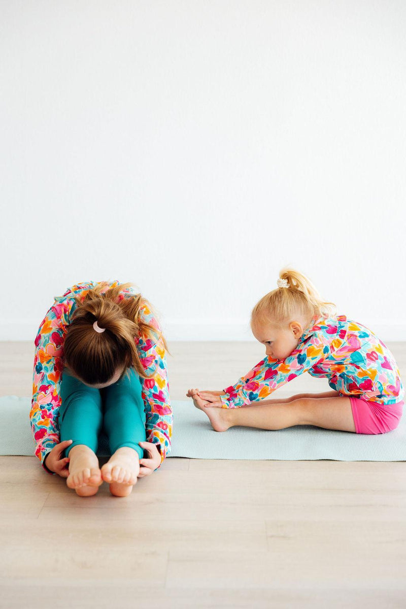 Mila & Rose Fuchsia Flash Active Shorty Shorts