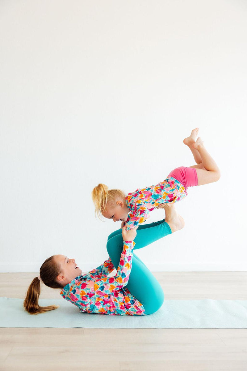 Mila & Rose Fuchsia Flash Active Shorty Shorts