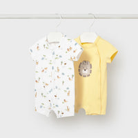Mayoral Newborn Boy 2-Pack Romper Set | Sunny