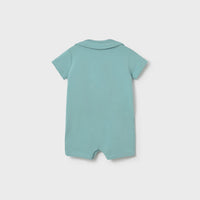 Mayoral Newborn Boy Romper with Bib Set | Glass