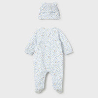 Mayoral Newborn Girl One-Piece with Hat Set | Lagoon