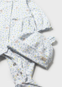 Mayoral Newborn Girl One-Piece with Hat Set | Lagoon