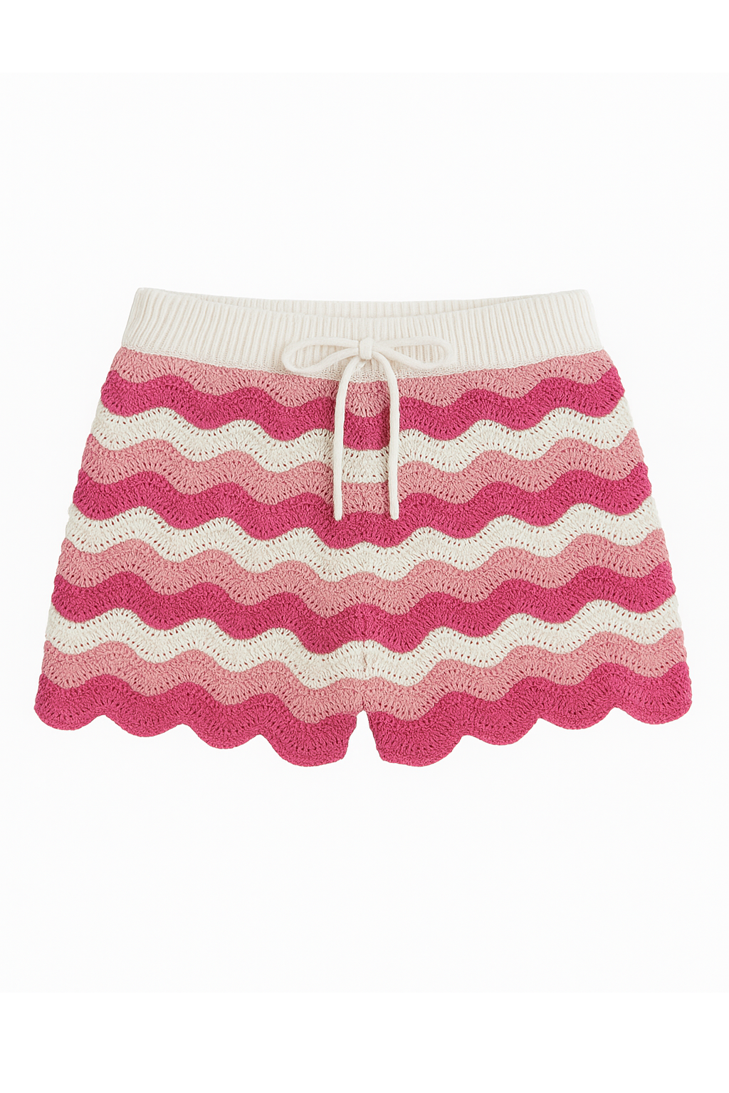 Limeapple Eliora Crochet Knit Short | Fuchsia