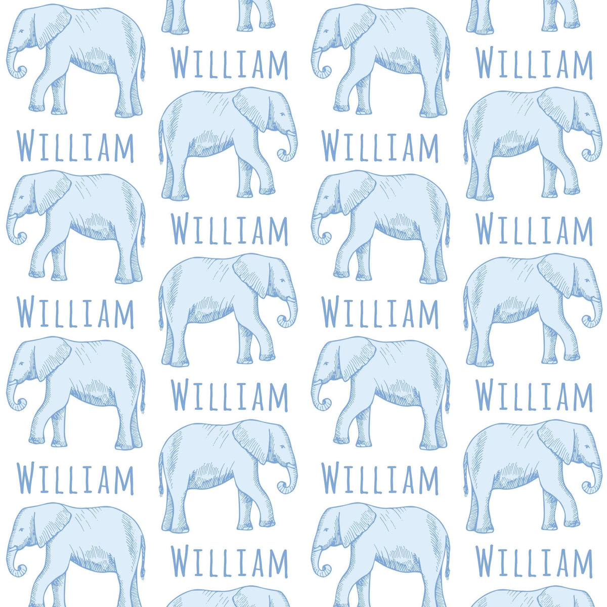 Sugar + Maple Plush Minky Fleece Personalized Blanket | Elephant