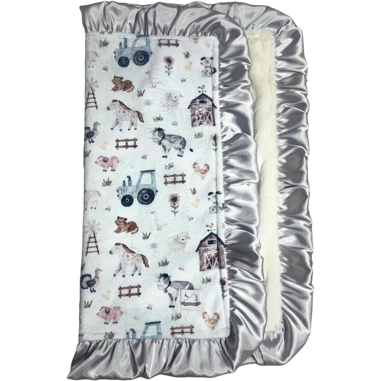 Razzle Baby On the Farm Double Plush Blanket