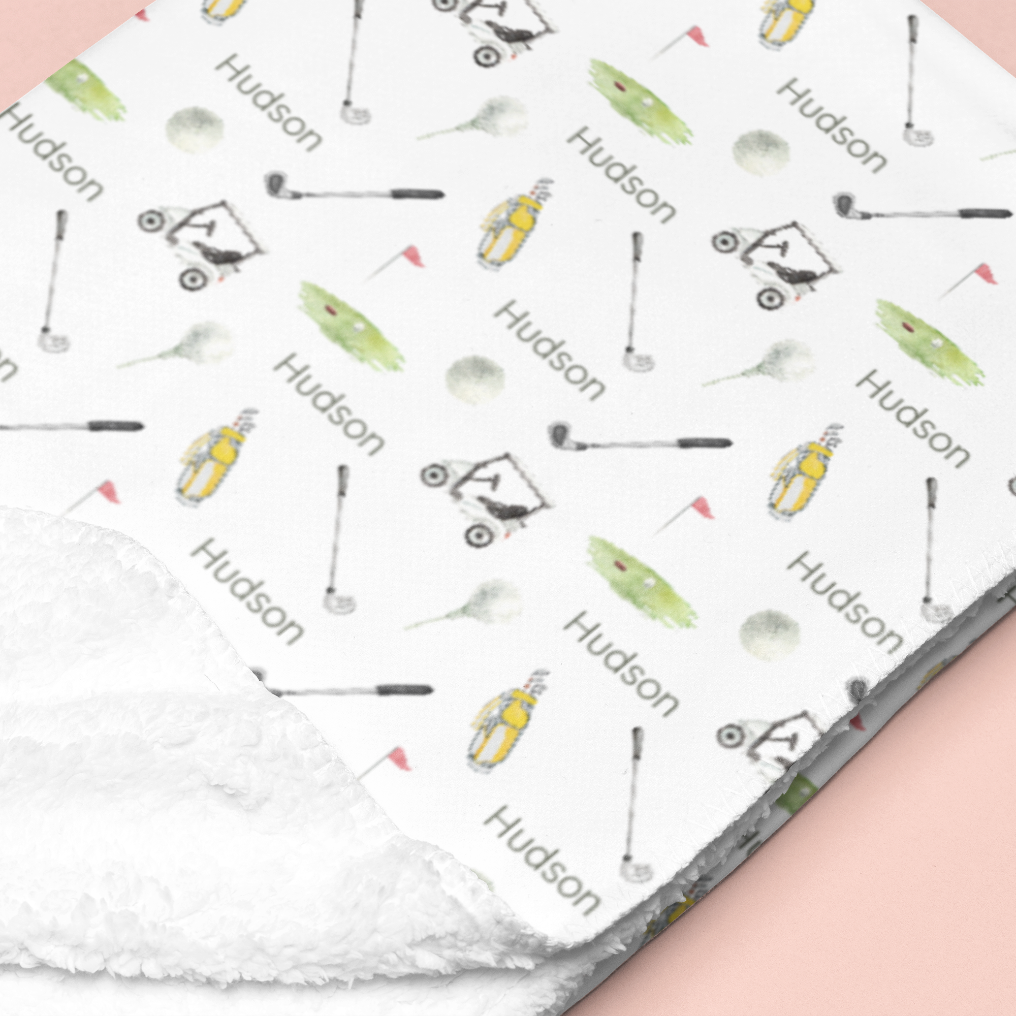 Sugar + Maple Sherpa-Lined Personalized Blanket | Putter's Paradise