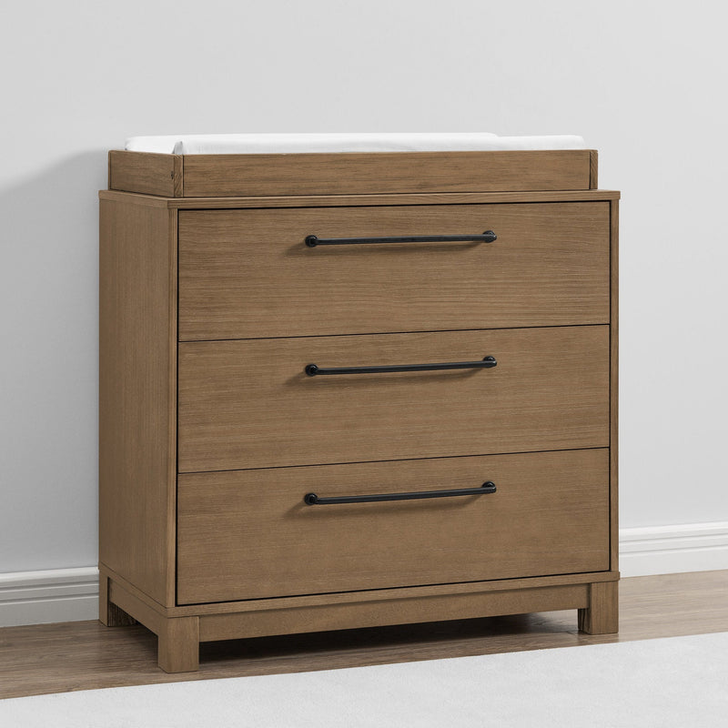 Simmons Kids Rustic 3-Drawer Dresser with Interlocking Drawers