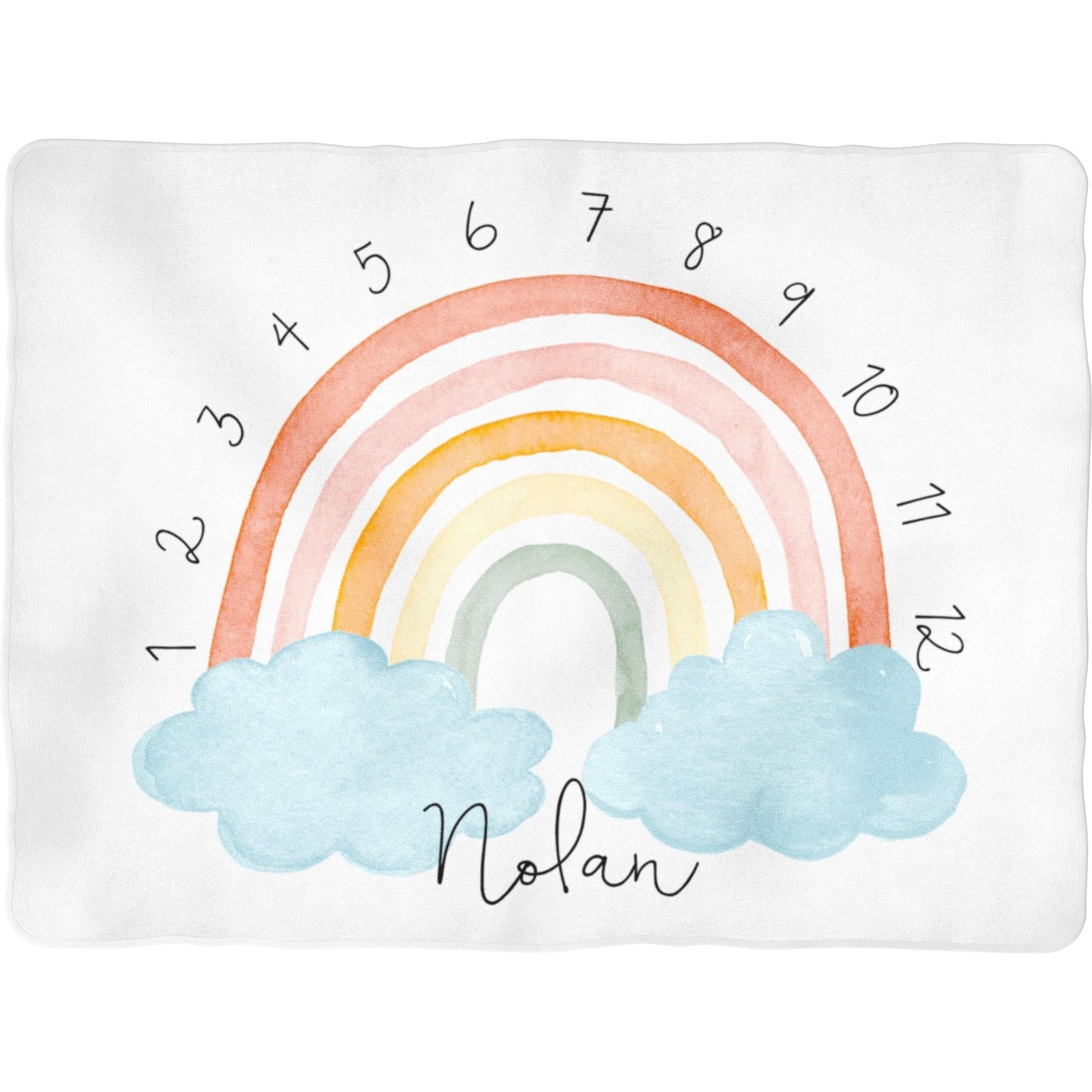 Sugar + Maple Backdrop Blanket | Primary Rainbow Milestone