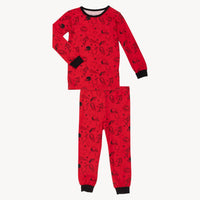 Magnetic Me Red Game Day Modal Magnetic No Drama Pajama Long Sleeve Set