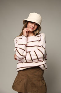 Tenly Sweater Stripe Jumper | Pink Stripe