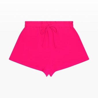 Tenly French Terry Paperbag Shorts Cerise | Cerise