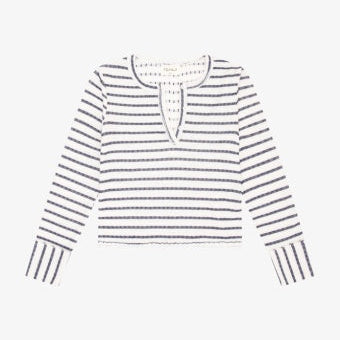 Tenly Double Bonded Reversible Long Sleeve Henley | Indigo Storm