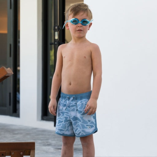 Burlebo Youth Swim Trunk | Seaside Camo