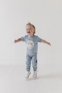 Babysprouts Clothing Company Boy's Short Sleeve Tee | Heart Eyes Smile Face