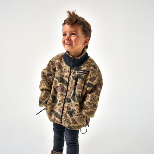 Burlebo Youth Sherpa Full Zip Jacket | Rocky Mountain Camo