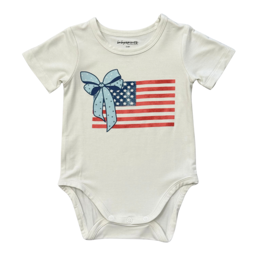 Babysprouts Clothing Company Baby Short Sleeve Bodysuit | American Flag