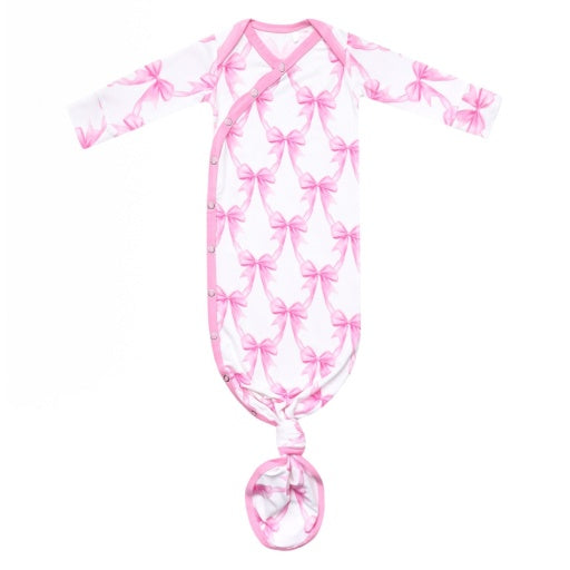 Copper Pearl Bamboo Newborn Knotted Gown | Bow My Gosh