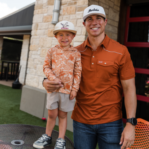 Burlebo Youth Performance Hoodie | Orange Texas Camo