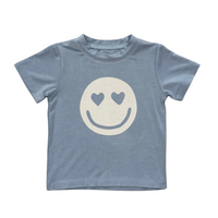 Babysprouts Clothing Company Boy's Short Sleeve Tee | Heart Eyes Smile Face