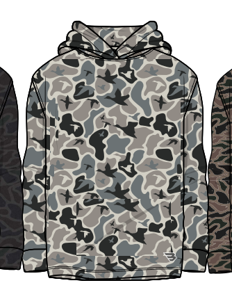 Burlebo Youth Performance Hoodie | Mallard Mayhem Camo