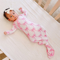 Copper Pearl Bamboo Newborn Knotted Gown | Bow My Gosh