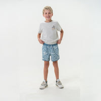 Burlebo Youth Swim Trunk | Seaside Camo