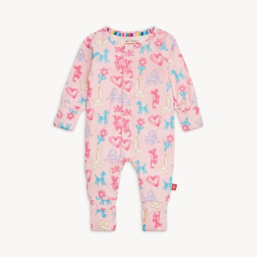 Magnetic Me Pink Party Animals Glow In The Dark Modal Convertible Coverall