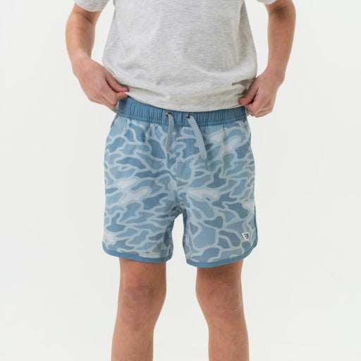 Burlebo Youth Swim Trunk | Seaside Camo