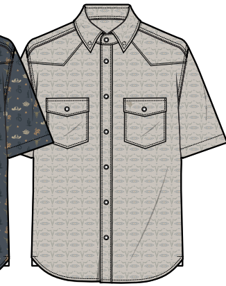 Burlebo Youth Performance Western Shirt | Skull Rancher