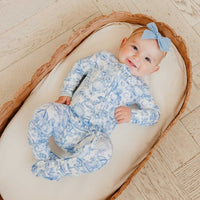 Copper Pearl Bamboo Zip-up Footie Pajama | Vintage Carnival
