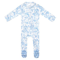 Copper Pearl Bamboo Zip-up Footie Pajama | Vintage Carnival