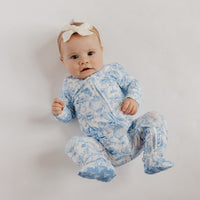 Copper Pearl Bamboo Zip-up Footie Pajama | Vintage Carnival