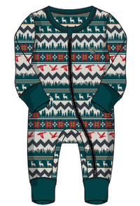 Burlebo Baby Zip Up | Christmas