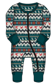 Burlebo Baby Zip Up | Christmas